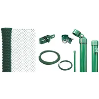 GAH Alberts Alberts Maschendrahtzaun Komplettset zum Einbetonieren grün, 100 cm, 75 m,