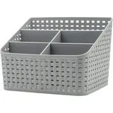 Fai Top Aufbewahrungskorb, Kosmetik Box, Organizer, Kunststoff, Aufbewahrungsbox für Schreibtisch, Büro, Schlafzimmer, Arbeitsplatte, Zuhause, Plastik, grau, 5 Grid