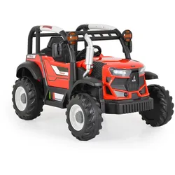 Moni Kinder-Elektro Traktor Harvest Fernbedienung, Hupe, Lichter, Musik, MP3 rot