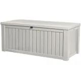 Keter Jumbo Deck Box Plastic Garden Storage Box White - 570 Liter Fassungsvermögen