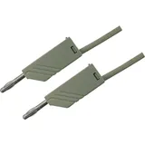HIRSCHMANN TEST & MEASUREMENT MLN 50/2,5 GR Messleitung Lamellenstecker 4 mm Lamellenstecker 4 mm 0.50 m Grau 1 St.