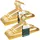 PARUSIA Kleiderbügel Gold, 42cm breit, 1cm stark, Kleiderbügel Metall rostfrei, formstabil, zur platzsparenden Kleideraufbewahrung & Organisation von Kleiderschrank, Kleiderständer (20)