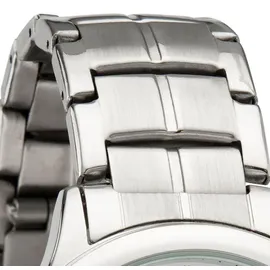 Miraval Funk-Armbanduhr mit Edelstahlarmband Funkuhr 41 mm Edelstahl 20 mm Funksignal DCF77 Herrenarmbanduhr Damenarmbanduhr Digitale & Analoge Anz... - Silber