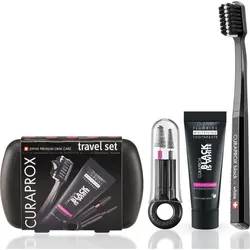 Curaprox Limited Edition Black is White Reiseset für Zähne, Zunge und Zahnfleisch