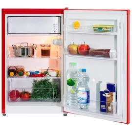 Telefunken CF-33-101-2 Kühlschrank (89 l, 821 mm hoch, Rot)