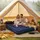 Avenli Luftbett Campingbett aufblasbar, Luftmatratze für 2 Personen, Campingmatratze 203x152x22cm,