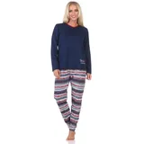 normann Damen langarm Schlafanzug Pyjama in wunderschöner Optik - 48-50