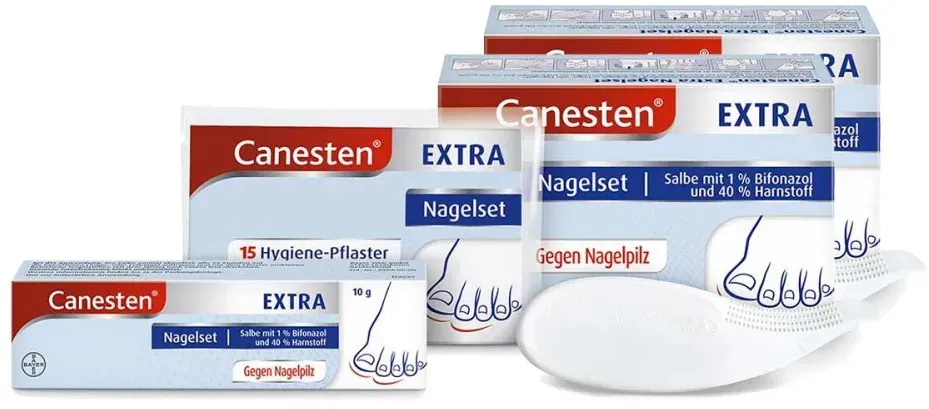 Canesten Extra-Nagelset gegen Nagelpilz (+15 Pflaster+Schaber)