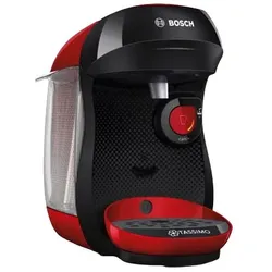 TAS103E Tassimo Happy friendly Kaffeekapsel Maschine (Schwarz, Rot)