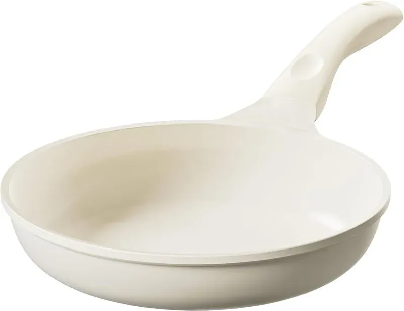 【super deal】Redchef Starlight-Serie Keramik-Bratpfanne, 24 cm, weiß außen und innen