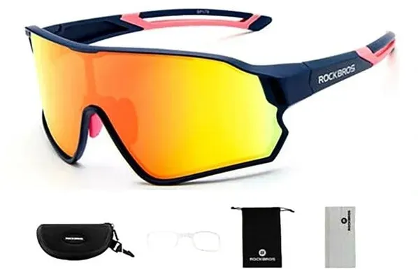 10134PL Polarized Cycling Glasses - Blue and Pink