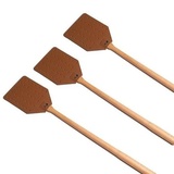 PW TOOLS PU Leder Fliegenklatsche, Fliegenklatsche 3 Stück, Fliegenklatsche Stabil, Fly Swatter, Mückenklatsche, Spidercatcher, Küche Fliegenklatsche, Mit Langem Holzgriff