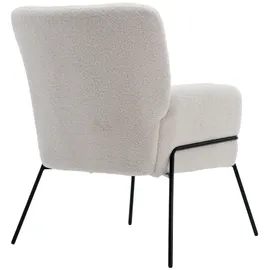 Svita FREIA Loungesessel modern mit Armlehne Cocktailsessel Polsterstuhl Weiß