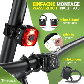 MIVELO CUBE Fahrradlicht Set Beleuchtungsset