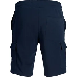 Jack & Jones PlusSize Sweatshorts "JPSTGORDON ALLIANCE SWEAT SHORTS PLS", Herren, Gr. 42 (4XL), N-Gr, navy blazer, angeraute Sweatware, Obermaterial: 60% Baumwolle, 40% Polyester, JACK & JONES PLUSSIZE, unifarben, regular fit, Hosen Sweatshorts