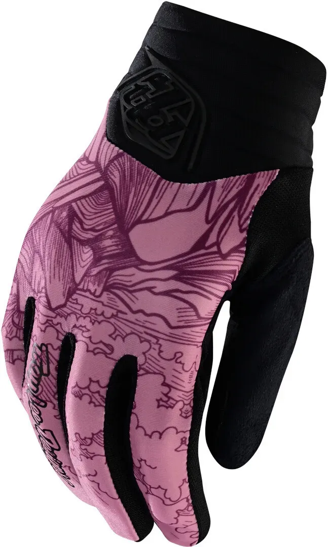 Troy Lee Designs Luxe Micayla Gatto Rosewood Dames Motorcross Handschoenen, zwart-donkerrood, XL Voorvrouw