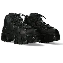 New Rock M-WALL106-S25 Unisex Boot schwarz EU44 Leder Gothic, Industrial, Punk, Rockwear - 44 EU