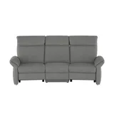 Wohnwert Trapezsofa Mikrofaser 3-Sitzer Grau