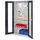 Kappes Magazinschrank Stahl 1.950 x 1.000 x 410 mm lichtgrau/antrazitgrau 3 Fachböden Sichtfenstertür