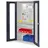 Kappes Magazinschrank Stahl 1.950 x 1.000 x 410 mm lichtgrau/antrazitgrau 3 Fachböden Sichtfenstertür