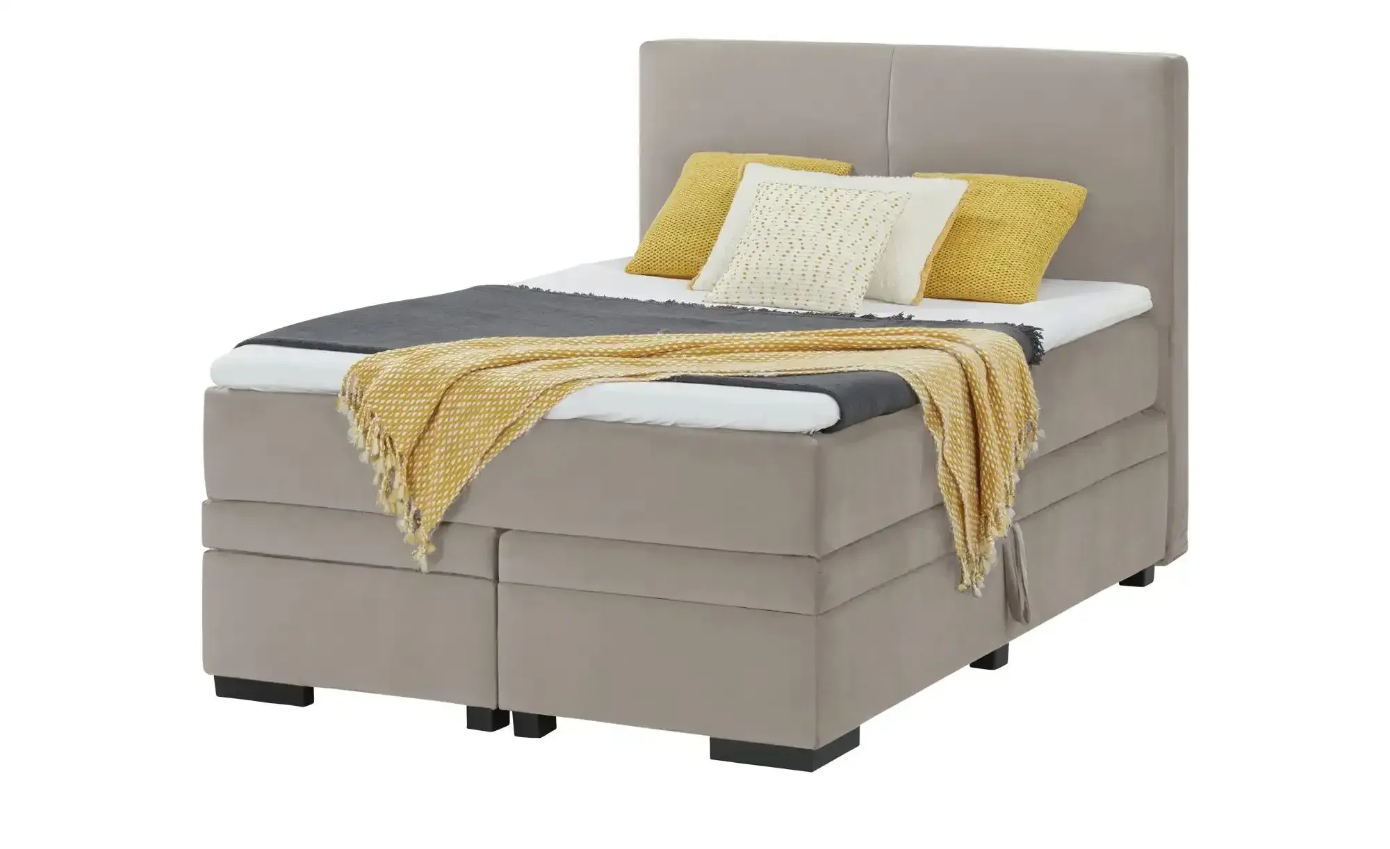 Boxi Boxspringbett mit Bettkasten Boxi Classic ¦ beige ¦ Maße (cm): B: 140 H: 125