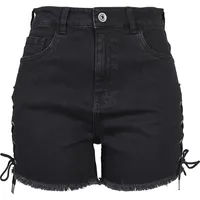 URBAN CLASSICS Waist Denim Lace Up Kurze Hose Black 26