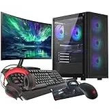 VIST Gaming PC Komplett Set Core i9 12900F RTX 4060 32GB SSD 1TB WiFi6 BT W11 LCD 27"