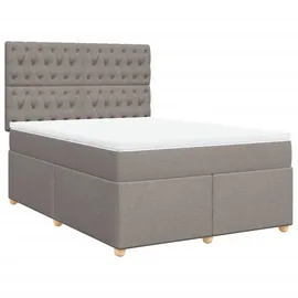 vidaXL Boxspringbett 140 x 200 cm Taupe
