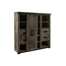 Massivmoebel24 Highboard 142 x 147 x 45 cm Grau