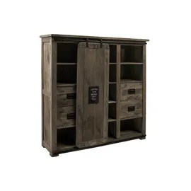Massivmoebel24 Highboard 142 x 147 x 45 cm Grau