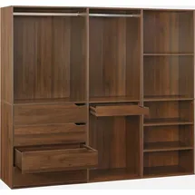 sweeek - Modulares Kleiderschrank-Set mit 3 Elementen - Nussbaumfarben