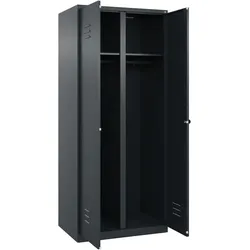 C+P Doppel-Spind Classic PLUS, 2 Abteile, HxBxT 185x80x50cm, Sicherheitsdrehriegel, Anthrazit von PROREGAL