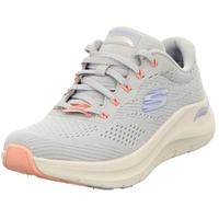 SKECHERS Arch Fit 2.0 Big League Sports Shoes, Hellgraues Netzgewebe, Periwinkle-Korallenbesatz, 38