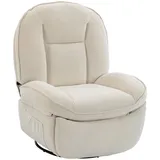 Homcom Relaxsessel Gepolstert 91 x 104 x 93 cm Weiß mit Liegefunktion