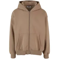 Def Zip-Kapuzenpullover in brown washed01 | Gr.: XXL