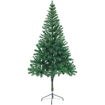 vidaXL Künstlicher Weihnachtsbaum grau/grün 180 cm
