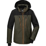 KILLTEC Herren Skijacke/Funktionsjacke mit abzippbarer Kapuze und Schneefang KSW 127 MN SKI JCKT, dark moss,