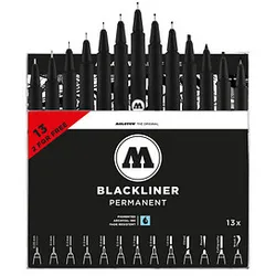 MOLOTOW Fineliner-Set schwarz, 13 Set