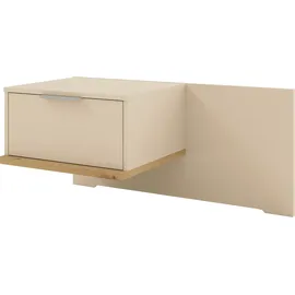 Musterring Nachtschrank MUSTERRING "Isabelle", beige (champagner, dekor), B:90cm H:43cm T:47cm, Holzwerkstoff, Schränke, Nachtschrank, verschiedene Farben, Unterboden in Eiche, Maße B50/90 x H43 x T47 cm