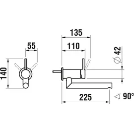 Laufen TwinPlus Einhandmischer Chrom
