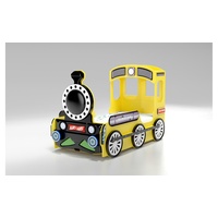 Autobett Lokomotive , gelb , Maße (cm): B: 120 H: 137,5