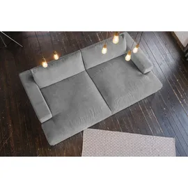 KAWOLA Big Sofa Madeline Cord grau