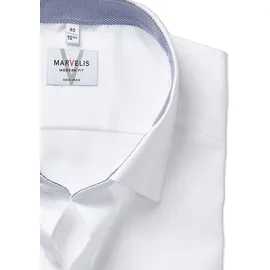 Marvelis Langarmhemd Modern Fit bügelfrei weiß 44