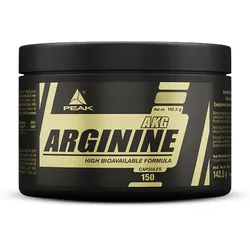 PEAK Arginin AKG - 150 Kapseln I Pre Workout I hohe Bioverfügbarkeit I Durchblutung 143 g