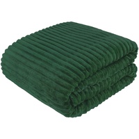 Cottonmarket Decken 170x210 cm - Zweiseitig Tagesdecke - Kuscheldecke Flauschig für Wintergarten und Balkon - Blanket für Terrasse - Gartenmöbel Überwurfdecke - Felldecke Butalgrün