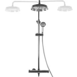 PaulGurkes Duschsystem Thermostat Aufputz 30cm Regendusche XXL Schwenkbar Set
