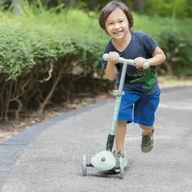 GLOBBER Junior Foldable Lights Eco 3-Wheels-Scooter, Farbe:Pistazie - Silber