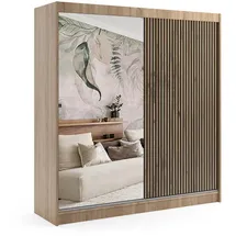 altdecor Schiebetürenschrank 200 x 215 x 61 cm Sonoma Eiche