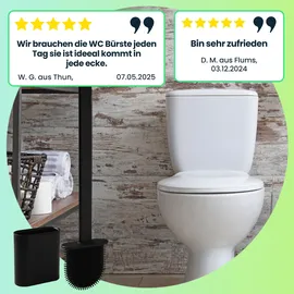 casativo WC-Bürste 2er Set Schwarz/Grau