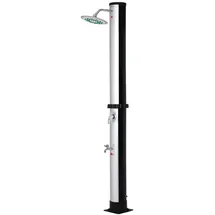monzana Solardusche Silber/Schwarz 216 cm